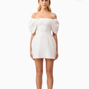 Elliatt Off-Shoulder White Mini Dress